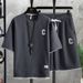 Men's Clothing Two Piece Large Size Short Sleeved T Shirt Men's Summer Trend Set Of Handsome Shorts Half Sleeved T Shirt Suit Men_viptrois.com