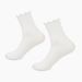 Spring and summer thin white wood ear edge pile socks Japanese JK socks women's Lolita Mary Jane shoes lace mid tube socks_viptrois.com