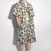 Men's Clothing Ice Silk Drape Floral Shirt Loose Casual Five-point Suit_viptrois.com