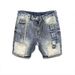 Men's Clothing Denim Shorts Men Summer Loose Trendy Print Contrast Color Multi Pocket Workwear Casual Shorts Men's Mid Length Pants_viptrois.com