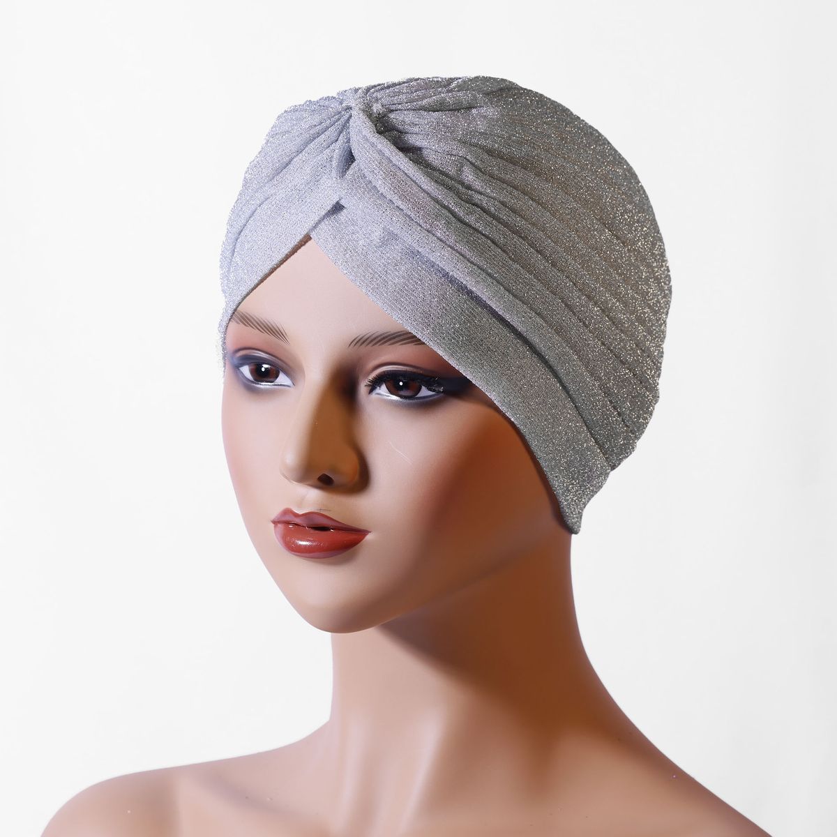 Golden Silk-Polyester Turban Hat – Middle Eastern Style Sports Headwear (Breathable & Lightweight For Active Women)_viptrois.com