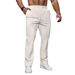 Men's Clothing Four Seasons New Leisure Jacquard Drawstring Loose Leisure Solid Color Pocket Sports Trousers Men_viptrois.com