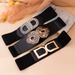 Fashion Women Elastic Waist Stretch Korean Style Versatile Dress Shirt Sweater Decoration Wide Waistband Belt_viptrois.com