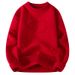 Red Round Neck Men's Autumn And Winter Trendy Brand Loose Knit Base Sweater, Thick Couple's Lazy Style Sweater_viptrois.com