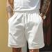 Men's Summer Shorts High Street Pleated Casual Pants Straight Leg Plain Comfortable Breathable Shorts_viptrois.com