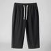 Men's Clothing Cotton And Linen Summer Loose Thin Straight Shorts Large Size Linen Pants_viptrois.com