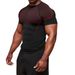 Quick-Dry Men’s Workout T-Shirt Stretchy Gym Tee With Breathable Milk Silk Fabric & All-Over Print For Running, Lifting & Training_viptrois.com