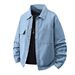 Men's Clothing Spring And Autumn New Denim Jacket For Men Trendy Simple Handsome Top Solid Color Slim Lapel Japanese Style Fresh Jacket For Men_viptrois.com