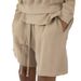 Men's Summer Sports Shorts Style Trendy High Street Drawstring Cotton Solid Color Casual Beach 3-Point Pants_viptrois.com