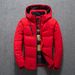 Men's Winter Jacket With Hood, Lightweight Warm Puffer Coat, Water-Resistant Outdoor Windbreaker For Casual & Sports_viptrois.com