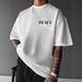 Men's Clothing New Men's Short Sleeved T Shirt 230g Pure Cotton Peace Dove Pattern Round Neck Bottoming Shirt Loose Casual_viptrois.com