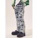 Men's Clothing High Street Retro Destruction Scratched Horizontal Washing Old Fashion Brand Beggar Hiphop Slim Stretch Denim Trousers_viptrois.com