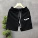 Men's Clothing Simple Popular Buttoned Letter Shorts Men's Sports Shorts Summer_viptrois.com