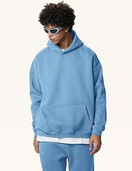 Oversized Fleece-Lined Hoodie, Drop Shoulder Unisex Streetwear Pullover For Winter, Cozy Soft Brushed Interior Hooded Sweatshirt_viptrois.com