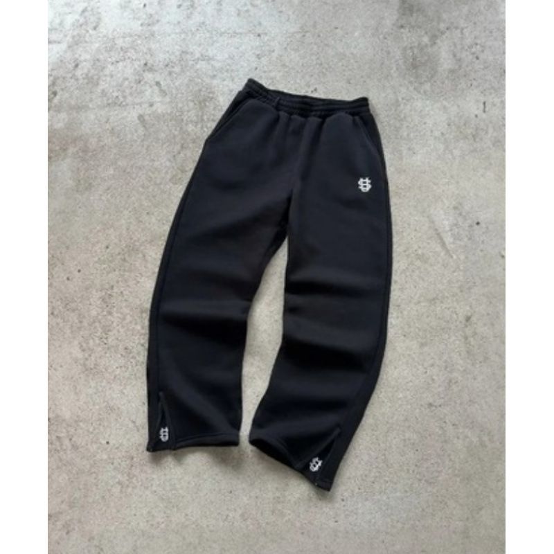 Men's Clothing Embroidered Zip-Up Jogger Pants - Oversized Streetwear Sweatpants For Men & Women (S-3XL, Black/Gray/Pink)_viptrois.com