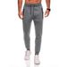 Men's Slim-Fit Jogger Pants – Polyester Workout & Running Trousers With Drawstring Waist (Black/Charcoal/White, S-XXXL)_viptrois.com