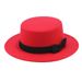 Classic retro children's flat top hat woolen small head circumference baby hat photography photo solid color gentleman hat_viptrois.com