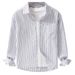 Autumn Men's Striped Simple Long Sleeved Shirt, Classic Casual Loose And Trendy Youth Versatile Men's Shirt_viptrois.com