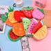 Creative Cute Fruit Plush Change Bag Coin Earphone Data Cable Portable Storage Bag_viptrois.com