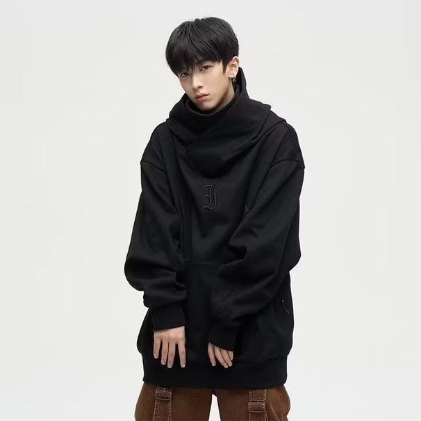American Trendy Brand Heavy Turtleneck Sweater Men's Hooded Spring Loose Ruffian Handsome Couple Casual Sports Jacket Ins Tide_viptrois.com
