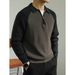 Men's Knit Polo Sweater - Half-Zip Collared Pullover, Lightweight & Stylish For Business Casual & Everyday Wear_viptrois.com