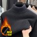 Autumn Winter 720G Thickened Snow Fretta Velvet Turtleneck Sweater Men's Simple Solid Color Casual Warm Base Shirt_viptrois.com