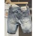 Men's Clothing Light Luxury Light Colored Denim Shorts Men's Summer Thin Shorts Summer New Trendy Brand Handsome Shorts_viptrois.com