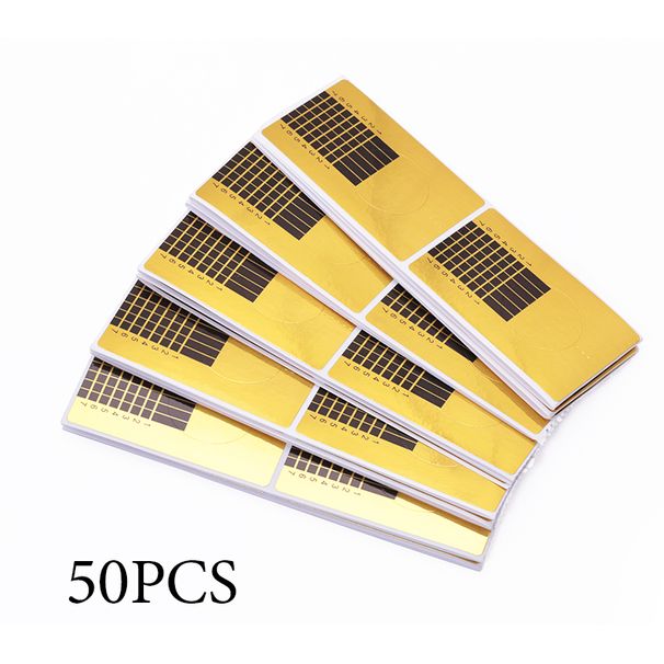 Acrylic Nail Form Tips Nail Art Extension Paper Holder Tools Nail Sticker Polish Gel Nail Art Foils Guide for Manicure Tools_viptrois.com
