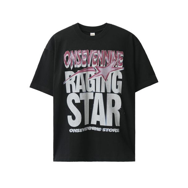 New 285G Pure Cotton American Style Printed Hip-Hop High Street Loose T-Shirt_viptrois.com