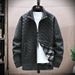 Men's Casual Stand Collar Fleece Lined Zip-Up Sweater Jacket - Warm Winter Pullover, Relaxed Fit, Multiple Colors & Sizes_viptrois.com