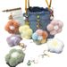 Bag Charm Cherry Blossom Fur Ball Car Keychain Small Fresh Colored Plush Flower Mobile Phone Ornaments Flower Bag Pendant Gift_viptrois.com