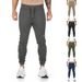 Men's Casual Fitness Jogger Pants - Comfortable Stretchable Polyester Blend Trousers For Gym, Workout & Daily Wear_viptrois.com