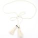 Wenyi Fan Cotton Woven Chain With Skirt Women's Long Knot Belt Tassel Decoration Narrow Waist Rope Wholesale_viptrois.com