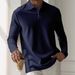 Men’s Textured Polo Shirt – Breathable Stretch Knit For Spring & Fall (S-XXXL, 18 Patterns & Colors)_viptrois.com