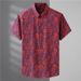 CT Plus Size Men's Short Sleeve For Big Guys, Summer Thin Printed Shirt, Loose Casual Oversized Trendy Shirt_viptrois.com