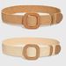 Women's Belts Hot Selling Hot Selling Women's Wooden Buckle Elastic Pp Grass Belt_viptrois.com