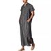 Men's Clothing Men's Loose Striped Short Sleeved Robe Shirt Ethnic Style_viptrois.com