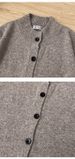 Warm Stand Up Collar Cardigan Sweater Men's Retro Loose Knit Sweater Jacket_viptrois.com