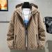 Men's Stylish Hooded Windbreaker Jacket - Lightweight Streetwear Coat For Spring & Autumn (Black/Khaki/Gold)_viptrois.com