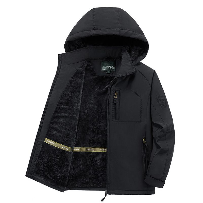 Men's All-Weather Parka Jacket - Windproof Fleece-Lined Hooded Coat With Water-Resistant Shell (Extended Sizes M-5XL)_viptrois.com