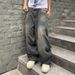 Men's Clothing Vintage Washed Denim Jeans – High Waist, Loose Fit, Straight Leg, S-XXXL, Distressed Style For Casual & Streetwear"_viptrois.com