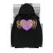 Gothic Letter Print Hooded Sweatshirt, Oversized Streetwear Pullover, Punk-Inspired Unisex Top With Side Pockets (Black/White/Pink/Purple, XS-3XL)_viptrois.com