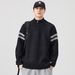 Retro Stand Collar Zip-Up Knit Sweater – Unisex Streetwear Pullover (M-3XL, Relaxed Fit, Vintage Aesthetic)_viptrois.com