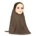Women's Hijab double layer pleated headscarf crystal linen chiffon three color women's pullover hat comfortable and breathable shawl_viptrois.com