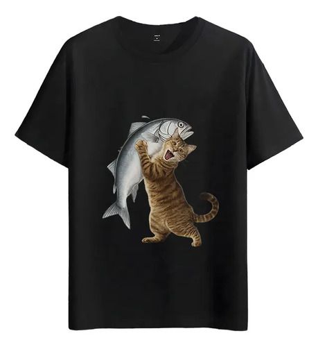 Tshirt Muscle 2026 Freaks Cat And Fish Cartoon Style_viptrois.com