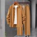Men's Clothing new men's long sleeved cardigan lapel shirt suit men's fashion trend_viptrois.com