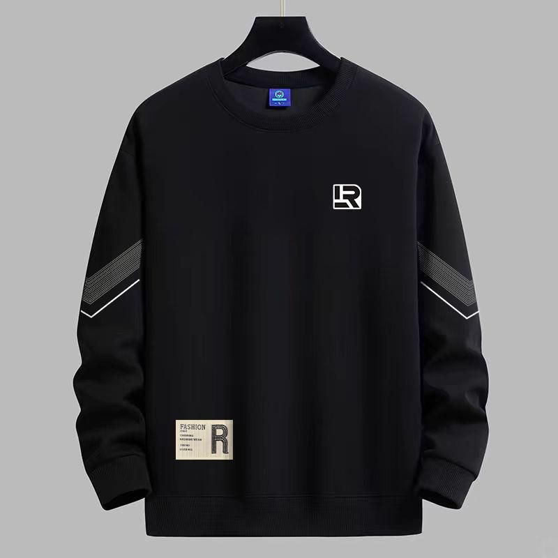 Men's Clothing Round Neck Casual Tops Sweatshirts Spring And Autumn Loose And Versatile Pullover_viptrois.com