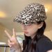 New Leopard Print Beret Forward Women In Spring Summer, Versatile Duckbill Hat For Showing Off Face, Small Casual Duck_viptrois.com