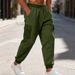 Men's Heavyweight Flannel Cargo Pants With Fleece Lining - Relaxed Fit Multi-Pocket Workwear Joggers For Winter_viptrois.com