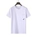 Men's Clothing Heavy Double Yarn Cotton Round Neck T Shirt Summer Couple Fashion Short Sleeve Large Size T_viptrois.com